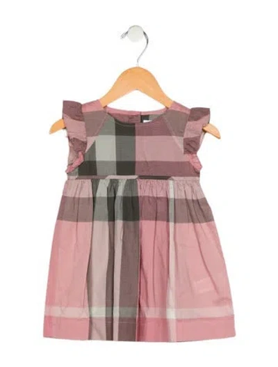 Pre-owned Burberry Babies' Toddler Girls' Check Sleeveless Dress In Multi