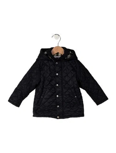 Pre-owned Burberry Babies' Toddler Girls' Coat In Blue