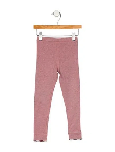 Pre-owned Burberry Babies' Toddler Girls' Cotton Blend Leggings In Pink