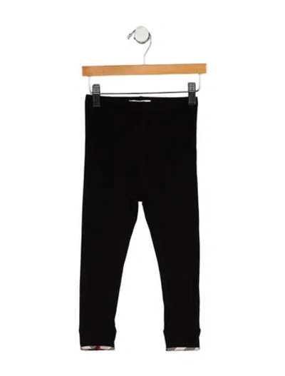 Pre-owned Burberry Babies' Toddler Girls' Cotton Leggings In Black