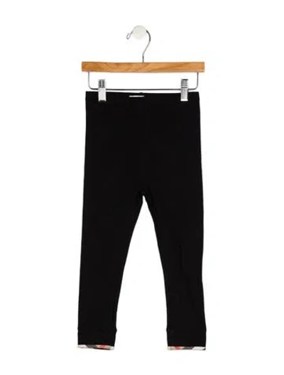 Pre-owned Burberry Babies' Toddler Girls' Cotton Leggings W/tags In Black