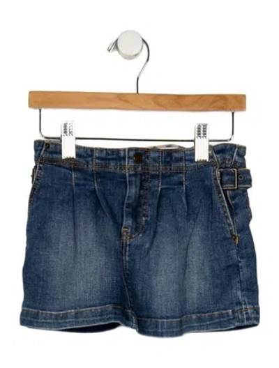 Pre-owned Burberry Babies' Toddler Girls' Denim Skirt In Blue