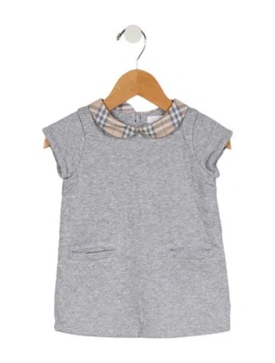 Pre-owned Burberry Babies' Toddler Girls' Dress In Gray