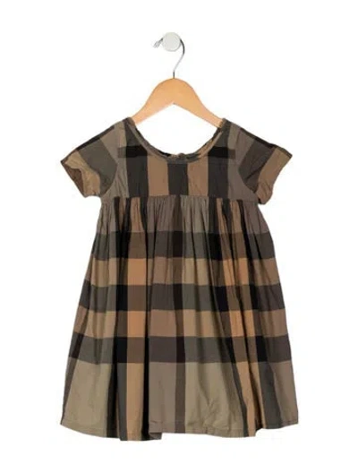 Pre-owned Burberry Babies' Toddler Girls Dress In Neutral