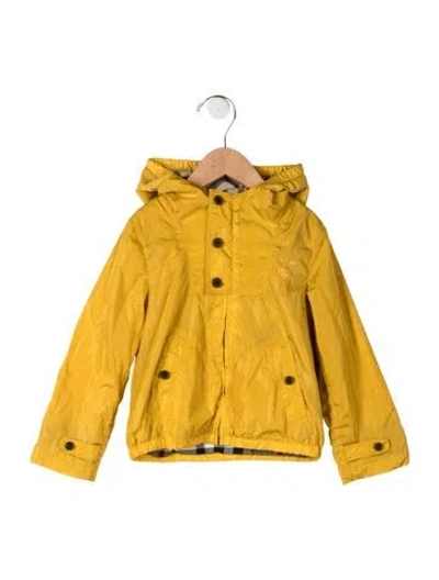 Pre-owned Burberry Babies' Toddler Girls' Jacket In Yellow