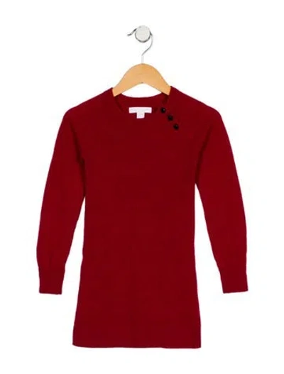 Pre-owned Burberry Babies' Toddler Girls' Long Sleeve Dress In Red