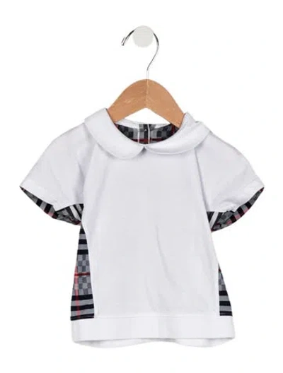 Pre-owned Burberry Babies' Toddler Girls' Pattern Print Shirt In Gray