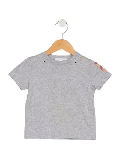 Pre-owned Burberry Babies' Toddler Girls Short Sleeve Shirt In Gray