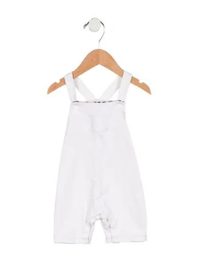 Pre-owned Burberry Babies' Toddler Girls' Sleeveless Romper In White