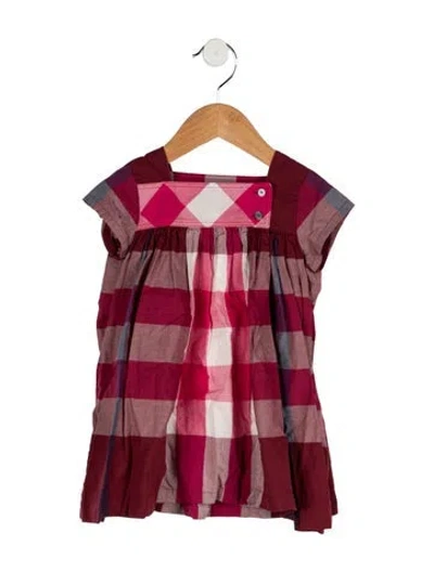 Pre-owned Burberry Babies' Toddler Girls' Sleeveless Vintage Check Dress In Pink