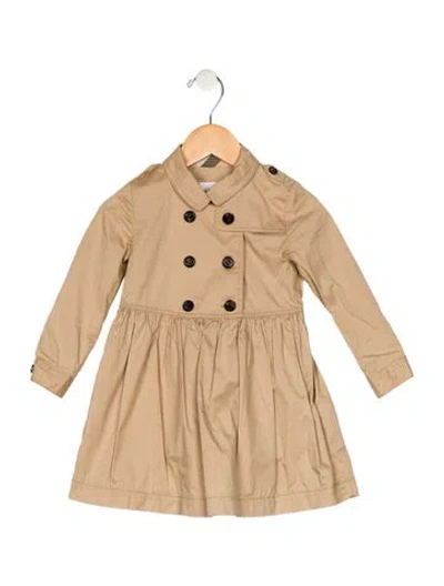 Pre-owned Burberry Babies' Toddler Girls' Trench Dress In Neutral