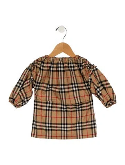 Pre-owned Burberry Babies' Toddler Girls' Vintage Check Dress In Neutral