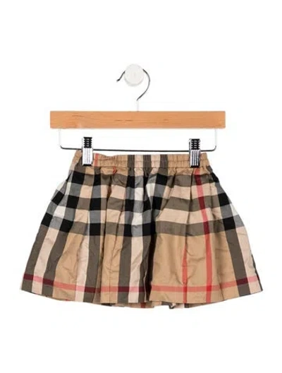 Pre-owned Burberry Babies' Toddler Girls' Vintage Check Mini Skirt In Neutrals