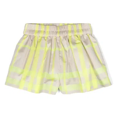 Burberry Toddler Marcy Check Flared Shorts In Green