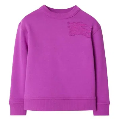 Burberry Infant Mathew Ekd Cotton Sweatshirt In Purple