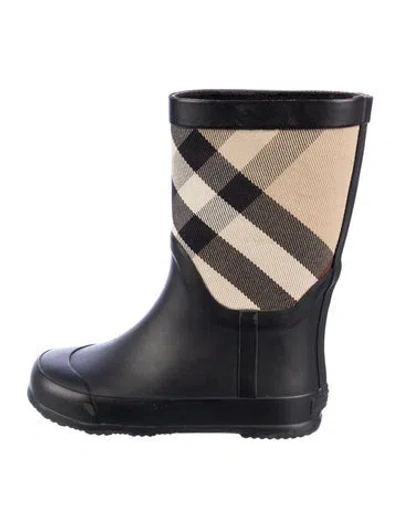 Pre-owned Burberry Babies' Toddlers Rubber Rain Boots In Black