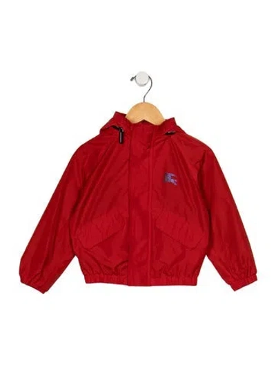 Pre-owned Burberry Babies' Toddlers Windbreaker Jacket In Red