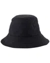 Burberry Tonal Bias Buket Hat In Black