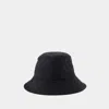 Burberry Monogram-print Bucket Hat In Black