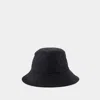 Burberry Monogram-print Bucket Hat In Black