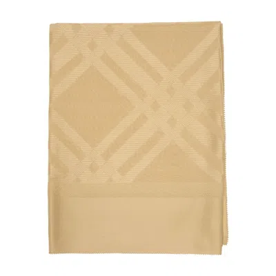 Burberry Tonal Scarf -  - Silk - Beige In Brown