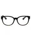 Burberry Top Black On Vintage Check Acetate Optical Glasses In Black