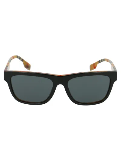 Burberry Top Black On Vintage Check Acetate Sunglasses
