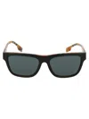 Burberry Top Black On Vintage Check Acetate Sunglasses In Multi