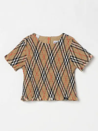 Burberry Top  Kids Color Beige In Multi