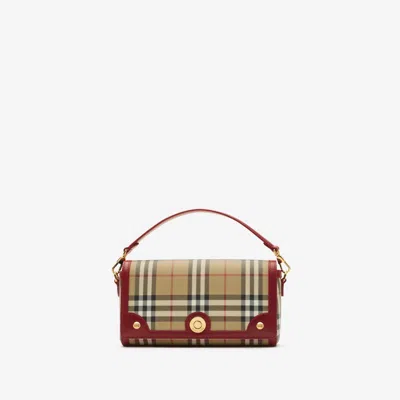 Burberry Top Handle Note Bag In Red