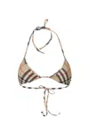Burberry Ekd Ww Bikini Top In Vintage Check