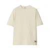 Burberry Ekd Cotton Short Sleeve T-shirt In Beige