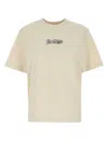 Burberry Crew Neck Cotton T-shirt In Beige O Tan