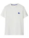 Burberry Mens Salt Ekd-embroidered Short-sleeve Cotton-jersey T-shirt In Salt