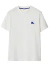 Burberry Mens Salt Ekd-embroidered Short-sleeve Cotton-jersey T-shirt In Salt