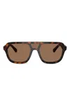Burberry Tortoiseshell Pilot-frame Sunglasses In Brown