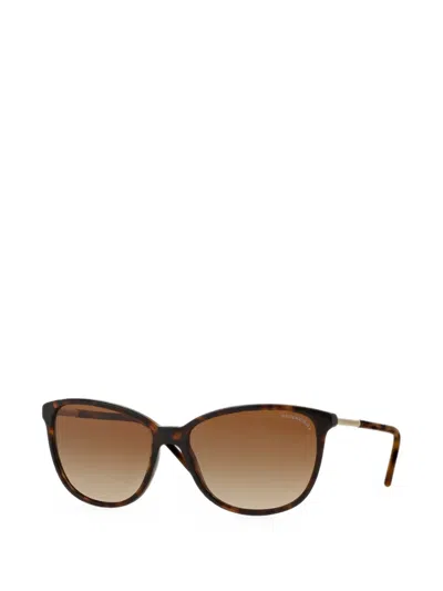 Burberry Tortoiseshell-effect Geometric-frame Sunglasses In Transparent