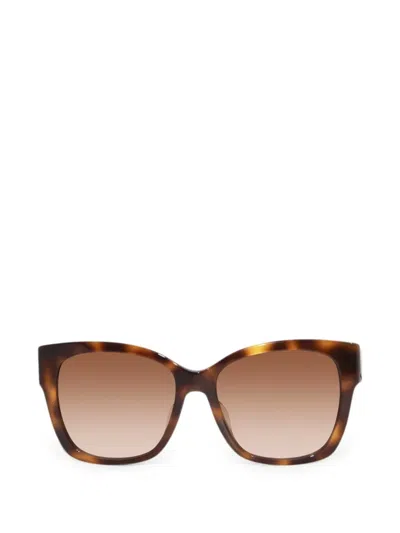 Burberry Tortoiseshell-effect Logo-plaque Sunglasses In Brown