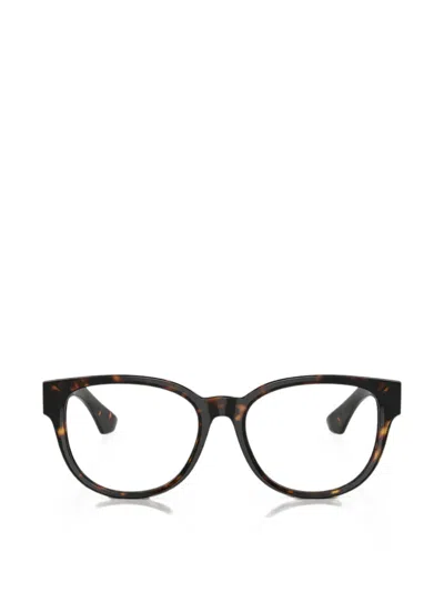 Burberry Tortoiseshell-effect Round-frame Glasses In Brown