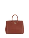 Burberry Croco Leather Tote Bag With Gold Hardware