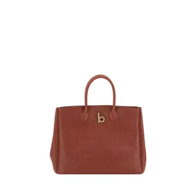 Burberry Croco Leather Tote Bag With Gold Hardware In Multicolor