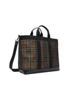 Burberry Ormond Check-pattern Tote Bag In Black