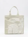Burberry Small Equestrian Knight Design Tote Bag In Grey