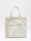 Burberry Small Equestrian Knight Design Tote Bag In Grey