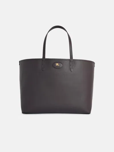 Burberry Kids' 'tote Bloomsbury' Medium Reversible Brown Leather 'peat' Bag In Orange