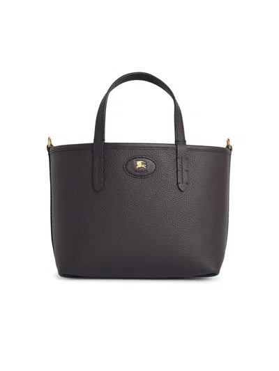 BURBERRY BURBERRY 'TOTE BLOOMSBURY' 'PEAT' MINI REVERSIBLE BROWN LEATHER BAG WOMEN