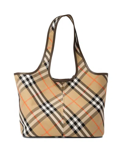 Burberry Medium Check Tote Bag In Multicolor