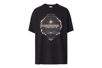 Pre-owned Burberry Totnes Globe Logo T-shirt Black