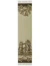Burberry Tower Bridge Cashmere Scarf In Green