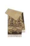 Burberry Tower Bridge Cashmere Scarf In Sand